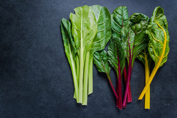 Wall Mural - Swiss rainbow chard, vibrant vegetable