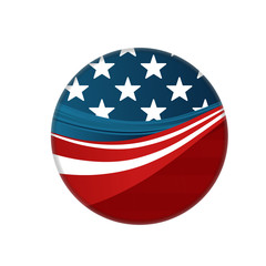 american flag colors with stars and stripes on pin