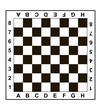Black and white chess board