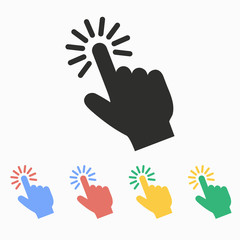 Poster - touch - vector icon.