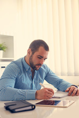 Wall Mural - graphic designer in office