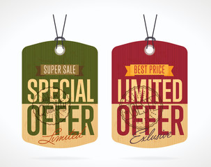 Special offer and limited offer sticker isolated vector. Sale sticker with special advertisement offer.