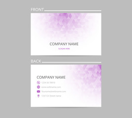 Business card isolated, polygonal design. Template creative cards layout. Vector illustration.