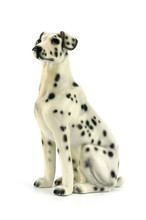 Statuette Of Dog  Isolated On White Background