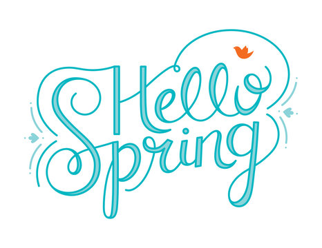 Hello Spring Hand Lettering