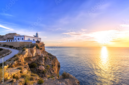 Fotografia  Albir lighthouse beautifully located on top of a cliff