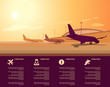 vector airport terminal with infographic elements templates