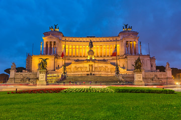 Wall Mural - Equestrian monument to Victor Emmanuel II near Vittoriano in Rome, Italy