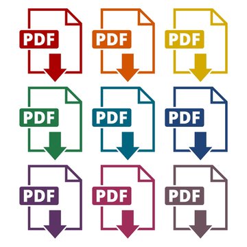 Pdf icons set 