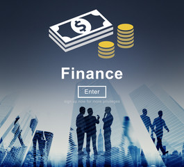 Wall Mural - Finance Financial Money Cash Economics Concept