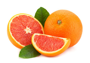 Canvas Print - Red orange citrus on white