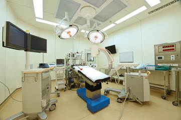 Wall Mural - equipment and medical devices in modern operating room