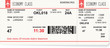 Vector pattern of a boarding pass