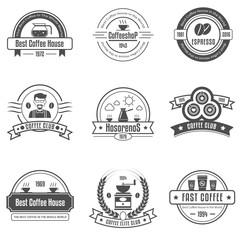 Sticker - Coffee House Emblems Set