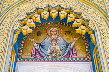 Poster - Door of the church in Curtea de Arges, Romania