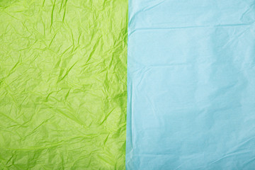 Wall Mural - Lime green and baby blue wrinkled paper textures