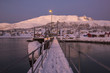 Landingplace at the harbour of Botnhamn at Senja Island in Norway, Scandinavia