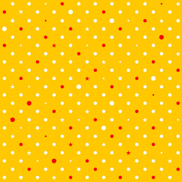 Yellow Gold Polka Dot Background Vector Illustration