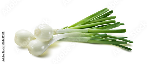 Fotografía Green sping onion scallion isolated on white background