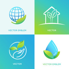 Poster - Vector set of logo design templates
