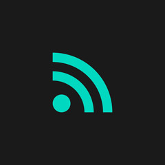 Poster - RSS sign icon. feed symbol.
