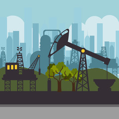 Sticker - petroleum industry  design 