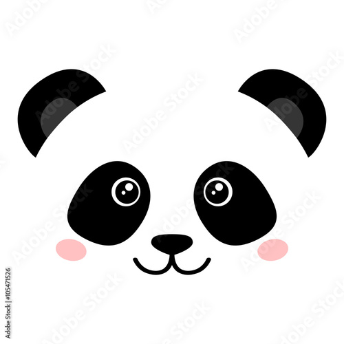 Cute panda face Wallpaper Mural