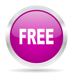 Aufkleber - free pink modern web design glossy circle icon