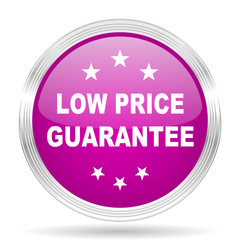 Aufkleber - low price guarantee pink modern web design glossy circle icon