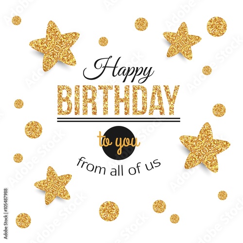 Birthday Background With Gold Stars Polka Dots Birthday Gold