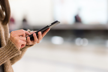 Poster - Woman use of smartphone