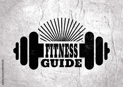 Obraz w ramie Fitness guide text. Gym and Fitness relative image