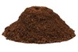 Soil heap with hole for plant