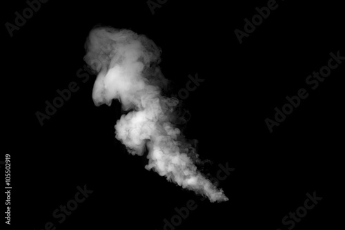 Cuadros en Lienzo close up of steam smoke on black background