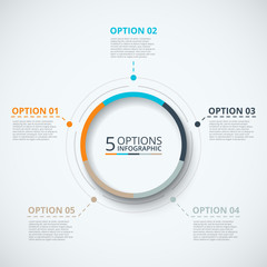 Aufkleber - Vector infographic design template.
