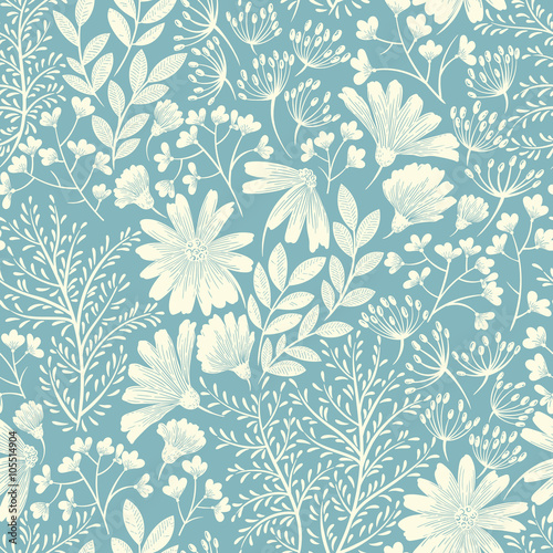 Naklejka dekoracyjna Spring floral pattern