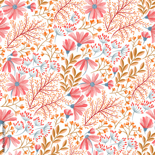 Cotton fabric Frühling-Blumenmuster