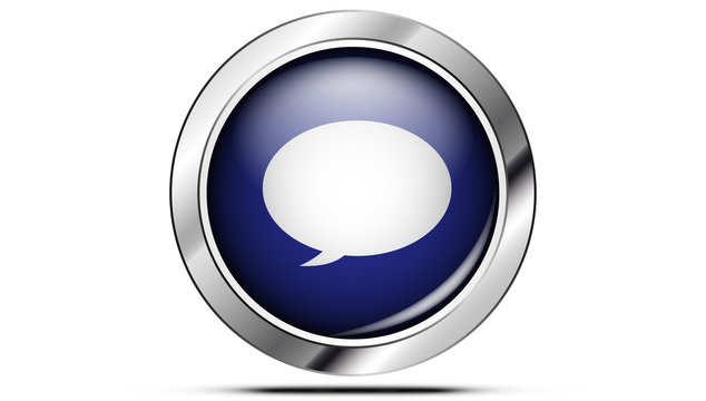 Picto bulle conversation bleu