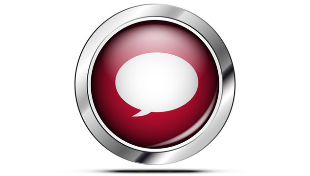Picto bulle conversation rouge