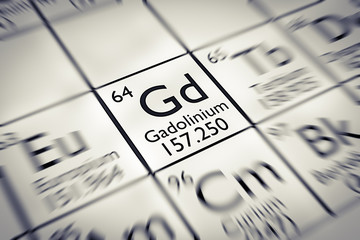 Sticker - Focus on rare earth Gadolinium Chemical Element