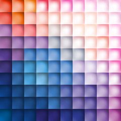 Wall Mural - Color squares background, pattern color rhombs, mesh gradient wallpaper, transition from blue to pink, vector design background