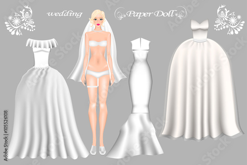 paper doll wedding dress
