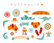 Australia icon set - Vector illustration
