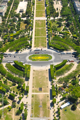 Fotografia Aerial view of Champs de Mars in Paris, France