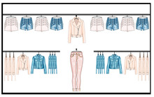 Retail Visual Planograms Illustration Of Woman Fashion Clothes