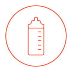 Wall Mural - Feeding bottle line icon.