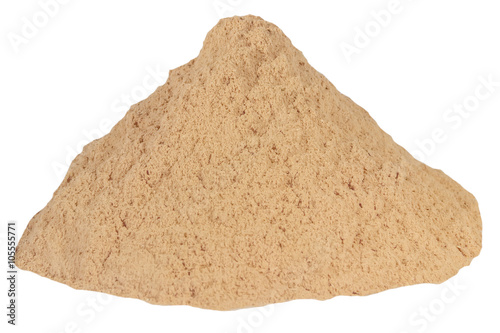 Fotografie, Obraz Small sawdust pile brown isolated white background