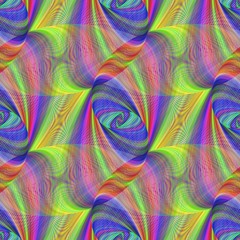 Poster - seamless abstract colorful fractal pattern