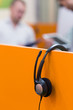 © Myvisuals - Headphones hanging on cubicle partition