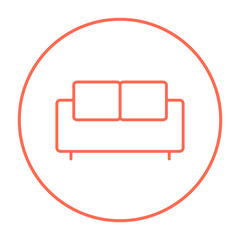 Sticker - Sofa line icon.